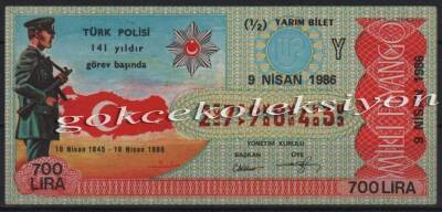 9 Nisan 1986 Yarım Bilet PYB2370 - 1