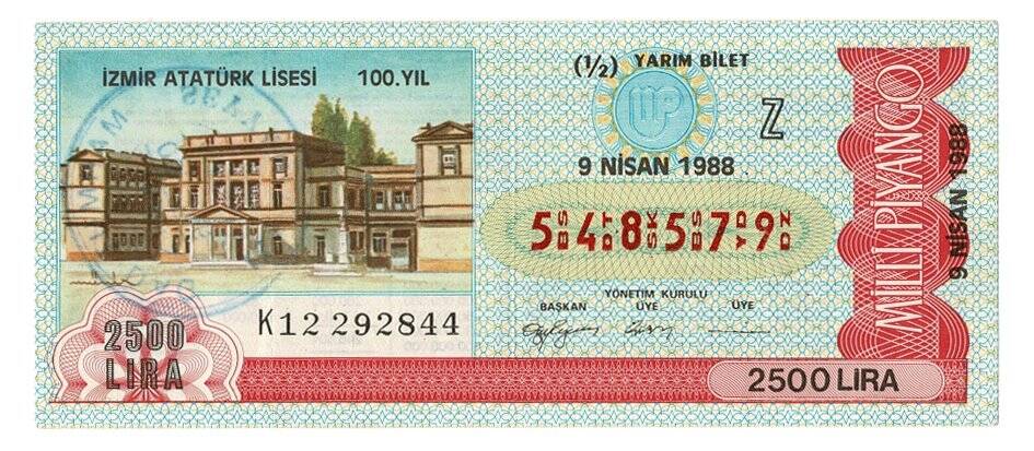 9 Nisan 1988 (12) Yarım Bilet PYB5146 - 1