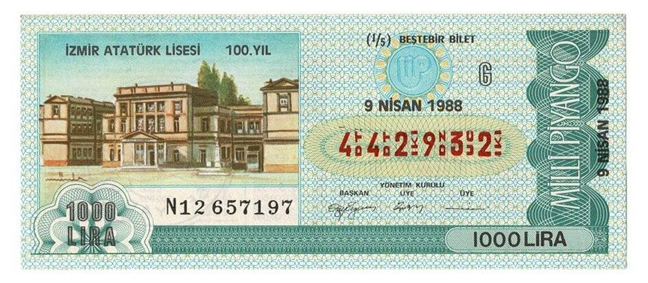9 Nisan 1988 (15) Beşte Bir Bilet PYB5159 - 1