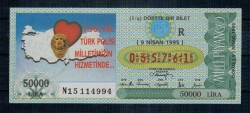 9 Nisan 1995 Çeyrek Bilet PYB1076 - Gökçekoleksiyon