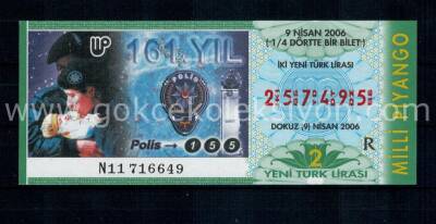 9 Nisan 2006 Çeyrek Bilet PYB1412 - 1