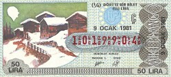 9 Ocak 1981 Piyango Bileti Çeyrek Bilet PYB6338 - Gökçekoleksiyon