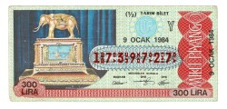 9 Ocak 1984 (12) Yarım Bilet PYB5249 - Gökçekoleksiyon