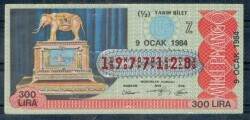 9 Ocak 1984 Piyango Bileti Yarım Bilet PYB196 - Gökçekoleksiyon