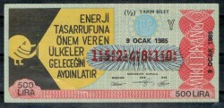 9 Ocak 1985 Yarım Bilet PYB241 - Gökçekoleksiyon