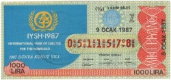 9 Ocak 1987 Yarım Bilet PYB3262 - Gökçekoleksiyon