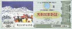 9 Ocak 1998 Piyango Bileti Dörtte Bir Bilet PYB6780 - Gökçekoleksiyon