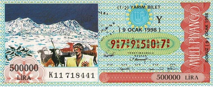 9 Ocak 1998 (Y) Anadolu Yaşantısı (12) Yarım Bilet PYB5616 - 1