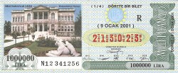 9 Ocak 2001 Piyango Bileti Dörtte Bir Bilet PYB6745 - Gökçekoleksiyon