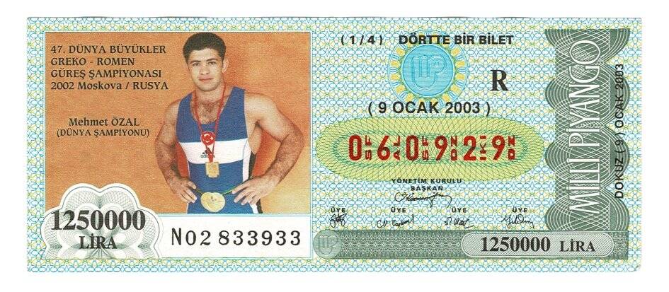 9 Ocak 2003 (14) Dörtte Bir Bilet PYB4877 - 1