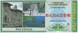 9 Ocak 2006 Çeyrek Bilet PYB3578 - Gökçekoleksiyon