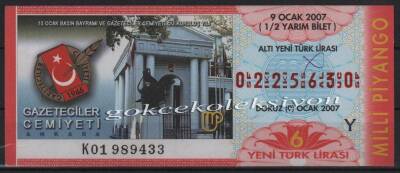 9 Ocak 2007 Yarım Bilet PYB2357 - 1