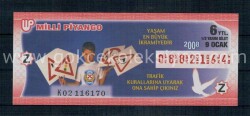 9 Ocak 2008 Yarım Bilet PYB1325 - Gökçekoleksiyon