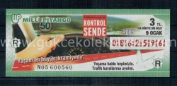 9 Ocak 2009 Çeyrek Bilet PYB1398 - Gökçekoleksiyon