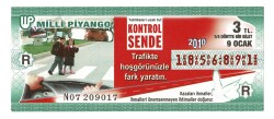 9 Ocak 2010 Çeyrek Bilet PYB4436 - Gökçekoleksiyon