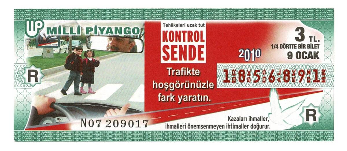 9 Ocak 2010 Çeyrek Bilet PYB4436 - 1