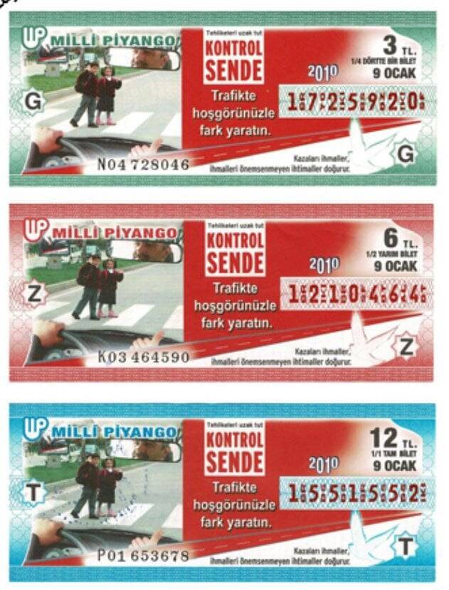 9 Ocak 2010 Çeyrek, Yarım ve Tam Bilet G-Z-T PYB4013 - 1