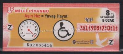 9 Ocak 2013 Yarım Bilet PYB1660 - 1