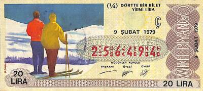 9 Şubat 1979 Piyango Bileti Çeyrek Bilet PYB6259 - 1