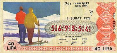 9 Şubat 1979 Piyango Bileti Yarım Bilet PYB6234 - 1