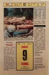 9 Şubat 1979 Takvim Yaprağı - Doğum Günü Hediyesi EFM(N)7601 - Gökçekoleksiyon