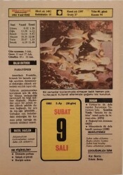 9 Şubat 1982 Takvim Yaprağı - Doğum Günü Hediyesi EFM(N)7678 - Gökçekoleksiyon