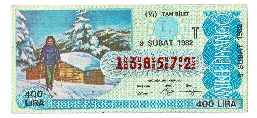 9 Şubat 1982 Tam Bilet PYB4261 - 1