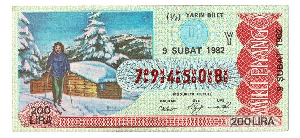 9 Şubat 1982 Yarım Bilet PYB4260 - 1