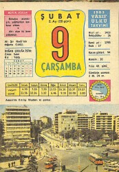 9 Şubat 1983 Takvim Yaprağı - Doğum Günü Hediyesi EFM(N)11736 - Gökçekoleksiyon