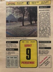 9 Şubat 1984 Takvim Yaprağı - Doğum Günü Hediyesi EFM(N)7787 - Gökçekoleksiyon