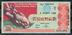 9 Şubat 1986 Piyango Bileti Yarım Bilet PYB268 - Gökçekoleksiyon