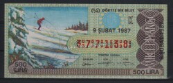 9 Şubat 1987 Piyango Bileti Çeyrek Bilet PYB1673 - Gökçekoleksiyon