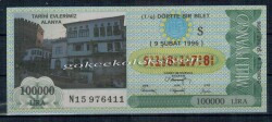 9 Şubat 1996 Çeyrek Bilet PYB2288 - Gökçekoleksiyon