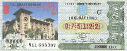 9 Şubat 1999 Piyango Bileti Dörtte Bir Bilet PYB6588 - Gökçekoleksiyon