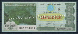9 Şubat 2003 Çeyrek Bilet PYB2473 - Gökçekoleksiyon