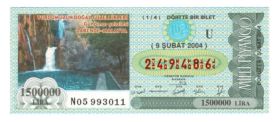 9 Şubat 2004 (14) Dörtte Bir Bilet PYB4781 - 1