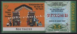 9 Şubat 2007 Çeyrek Bilet PYB2353 - Gökçekoleksiyon