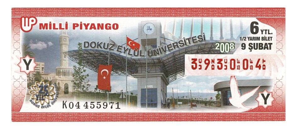 9 Şubat 2008 (12) Yarım Bilet PYB4708 - 1