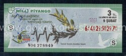 9 Şubat 2011 Çeyrek Bilet PYB1226 - Gökçekoleksiyon