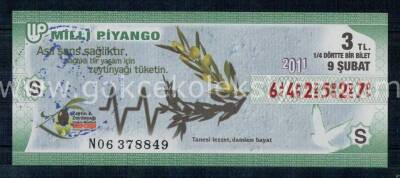 9 Şubat 2011 Çeyrek Bilet PYB1226 - 1