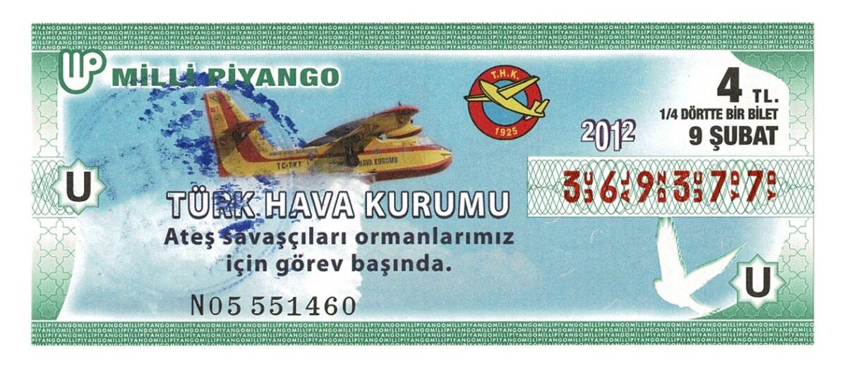 9 Şubat 2012 Çeyrek Bilet PYB4427 - 1
