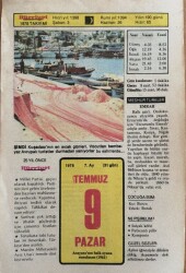 9 Temmuz 1978 Takvim Yaprağı - Doğum Günü Hediyesi EFM(N)9380 - Gökçekoleksiyon