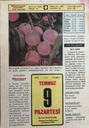 9 Temmuz 1979 Takvim Yaprağı - Doğum Günü Hediyesi EFM(N)9357 - Gökçekoleksiyon