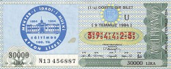 9 Temmuz 1994 Piyango Bileti Dörtte Bir Bilet PYB6775 - Gökçekoleksiyon