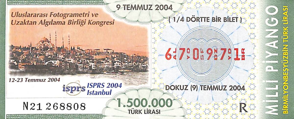 9 Temmuz 2004 Piyango Bileti Dörtte Bir Bilet PYB6648 - 1