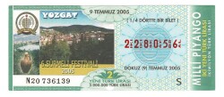 9 Temmuz 2005 (14) Dörtte Bir Bilet PYB4758 - Gökçekoleksiyon
