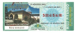 9 Temmuz 2005 Piyango Bileti Çeyrek Bilet - Yozgat PYB4359 - Gökçekoleksiyon