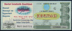 9 Yarım 2003 Çeyrek Bilet PYB2527 - Gökçekoleksiyon
