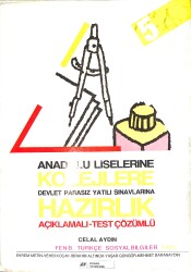 90'lar Anadolu Liseleri Kolejlere Hazırlık Matematik, Fen, Türkçe, Sosyal Bilgiler, Din Kültürü NDR99095 - Gökçekoleksiyon