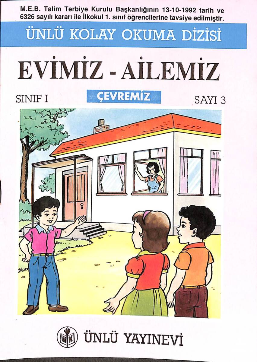90'lar Ünlü Kolay Okuma Dizisi Evimiz-Ailemiz Sınıf : 1 Sayı : 3 NDR101192 - 1